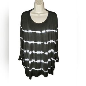 Women's Mudpie Tunic Oversized Dolman Sleeve Tie Dye Top, One Size
